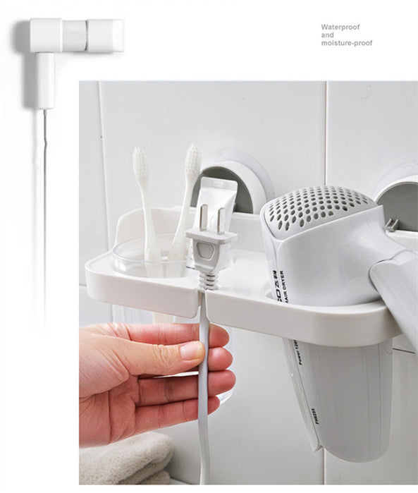 Hair dryer rack free punching bathroom toilet storage rack